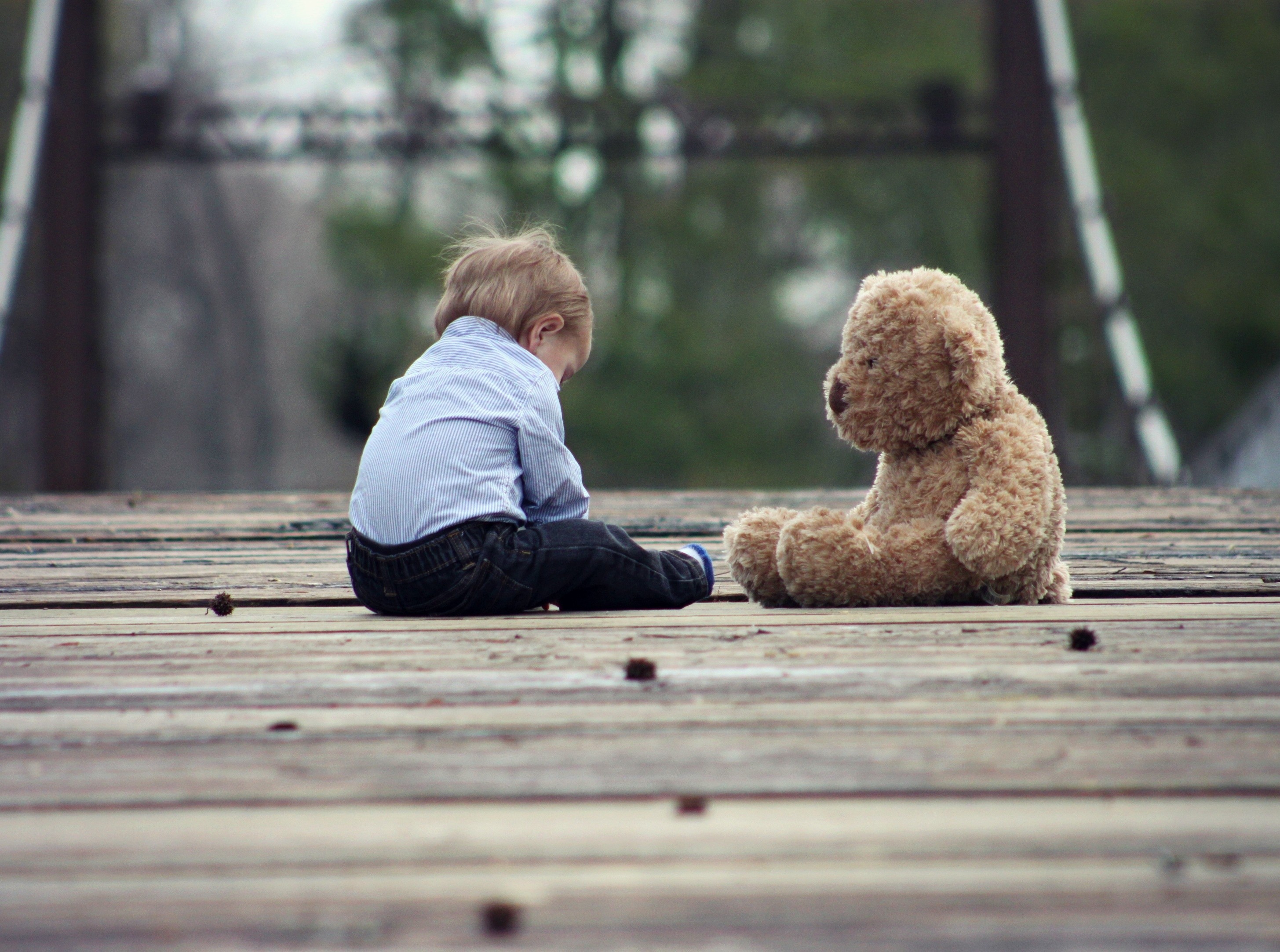 boy-playing-with-teddy-bear-on-wooden-bridge.jpg
